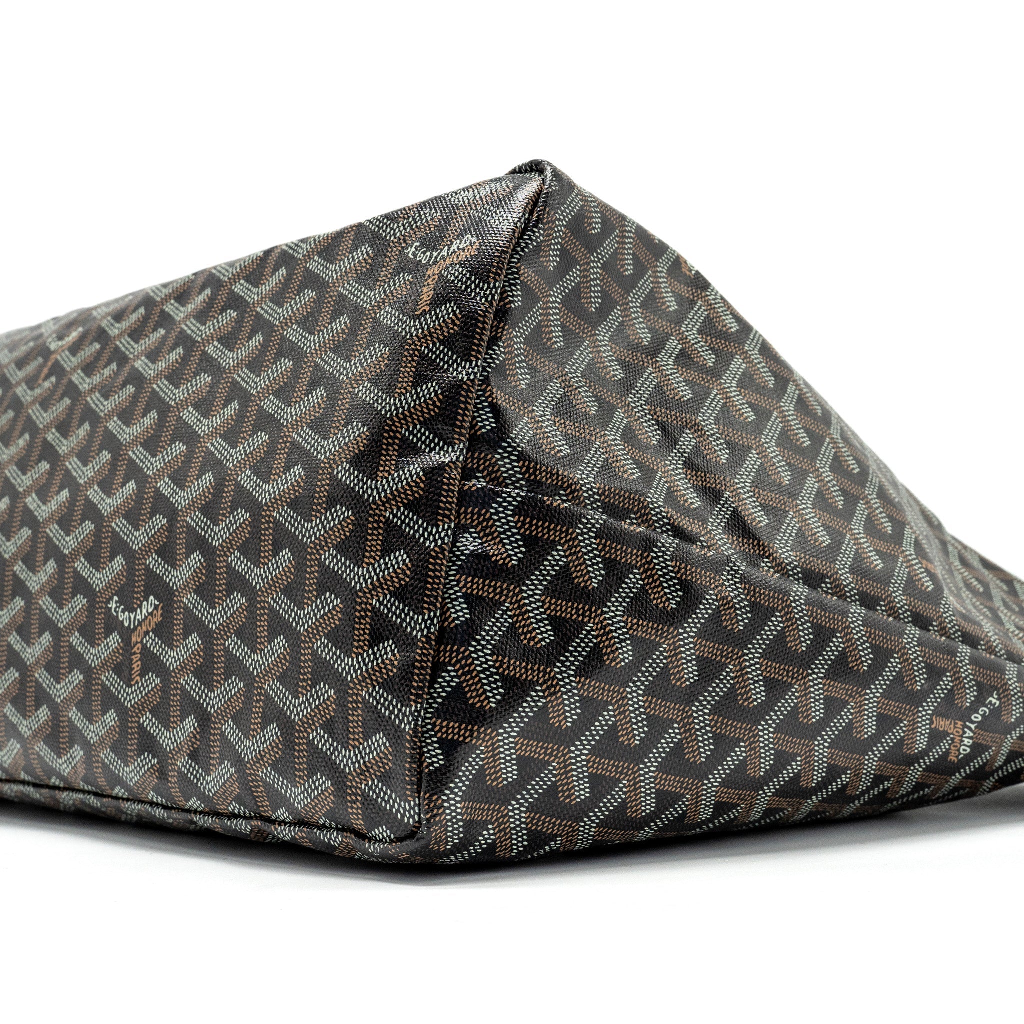 GOYARD SAINT LOUIS GM TOTE BAG GOYARDLINE CANVAS BLACK SHW