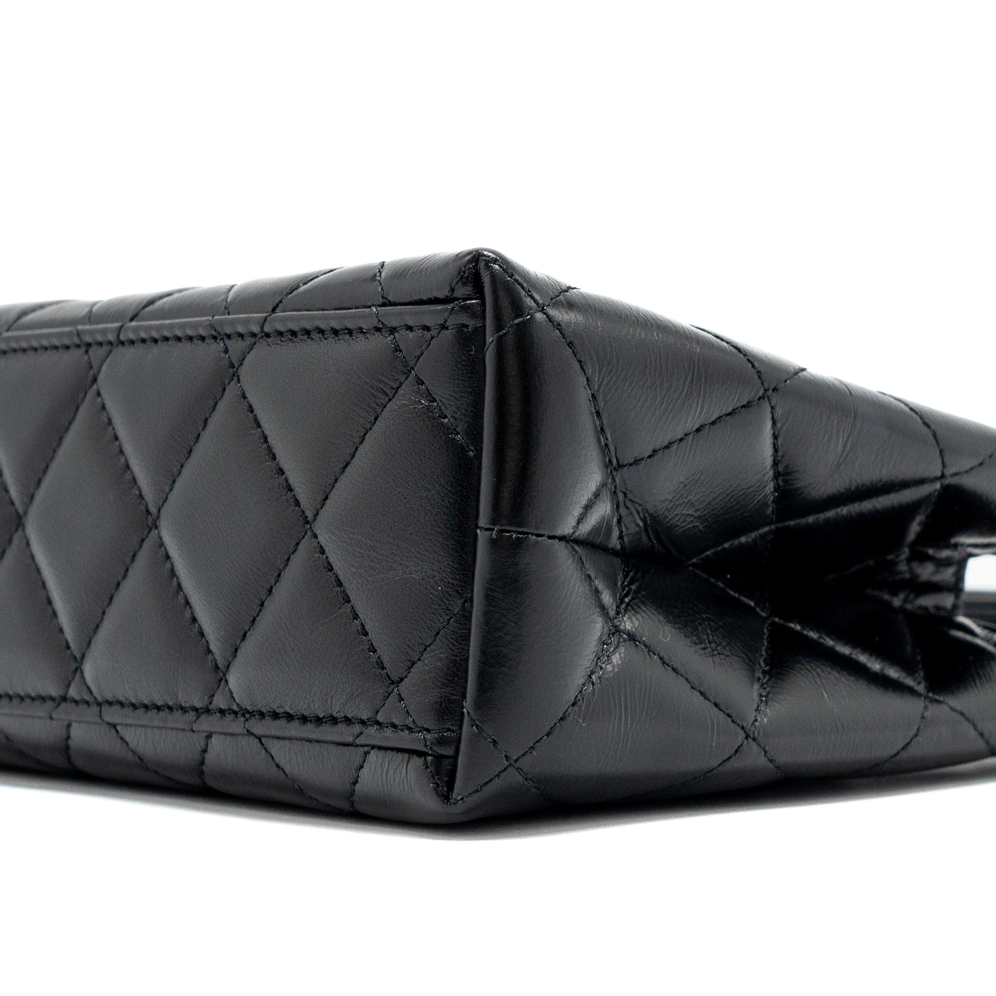 CHANEL 24P MINI SHOPPING TOTE/ KELLY BAG CALFSKIN BLACK GHW (MICROCHIP)