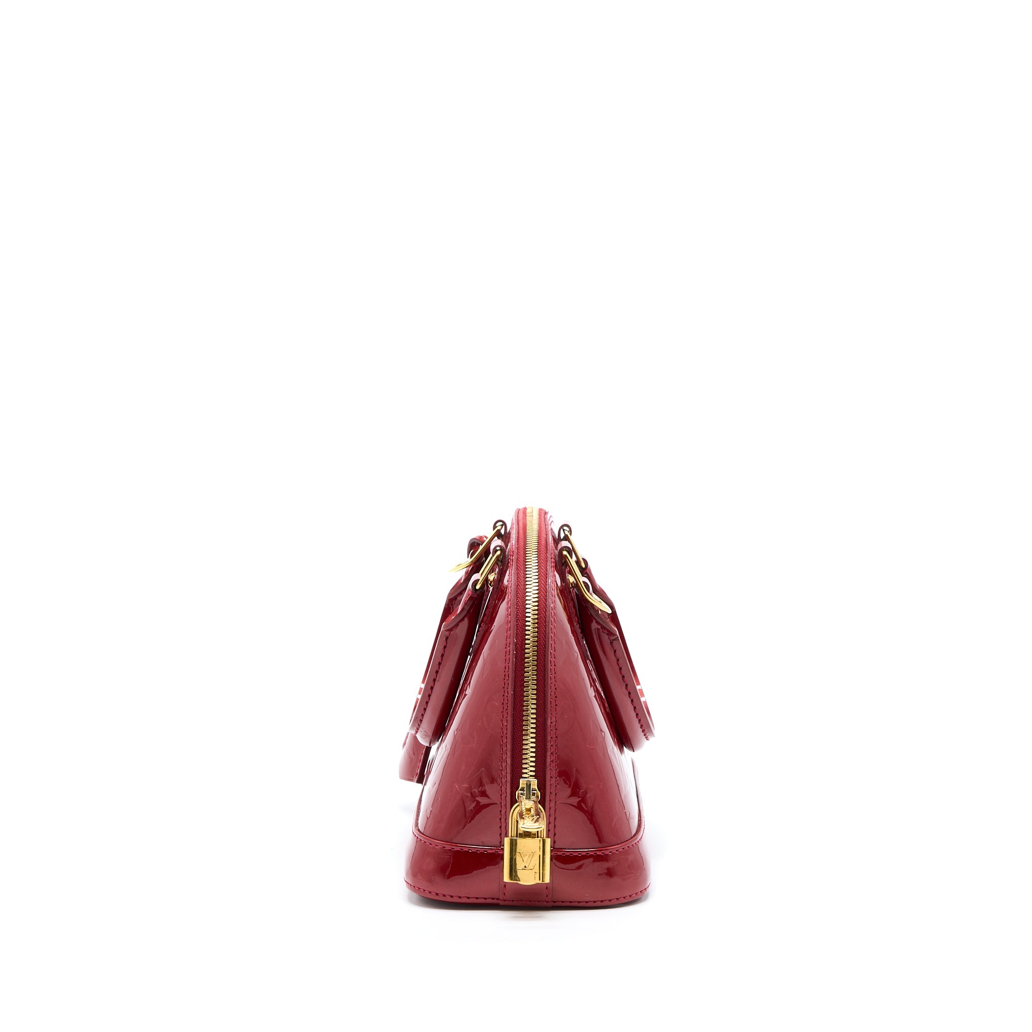 LOUIS VUITTON ALMA BB PATENT RED GHW