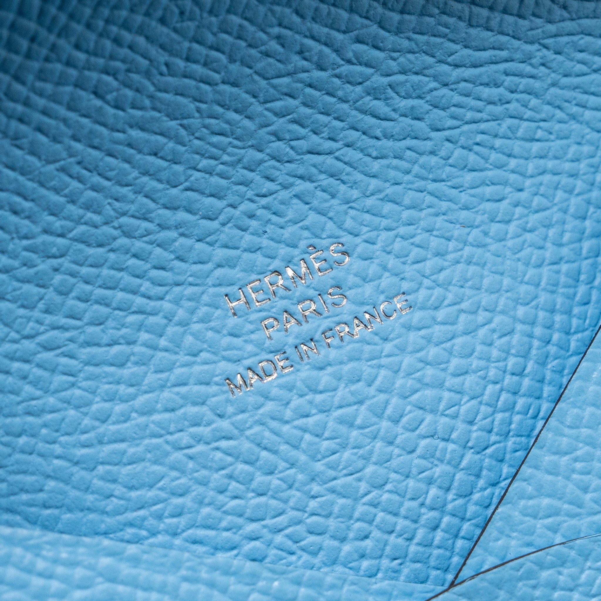 HERMES CALVI CARDHOLDER EPSOM BLUE CELESTE SHW