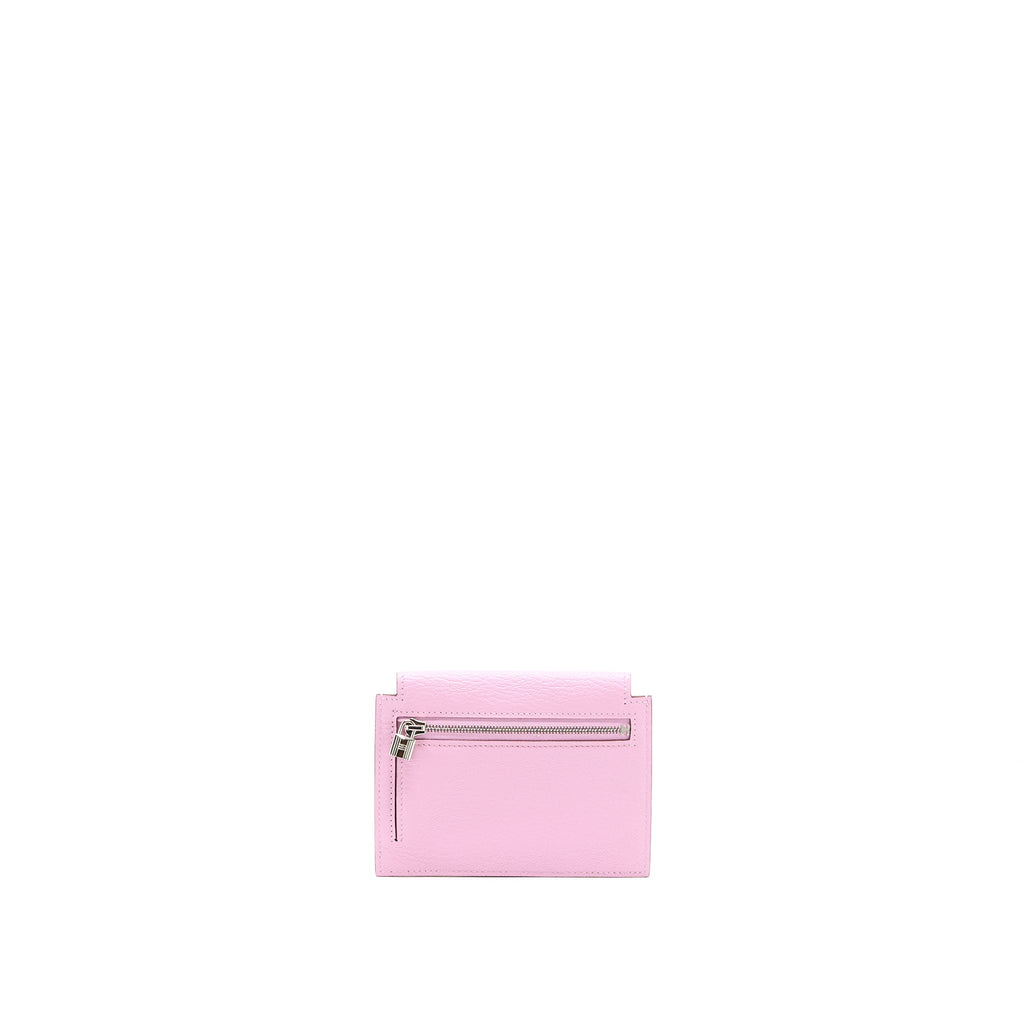 HERMES KELLY POCKET COMPACT CHEVRE MYSORE X9 MAUVE SYLVESTRE SHW