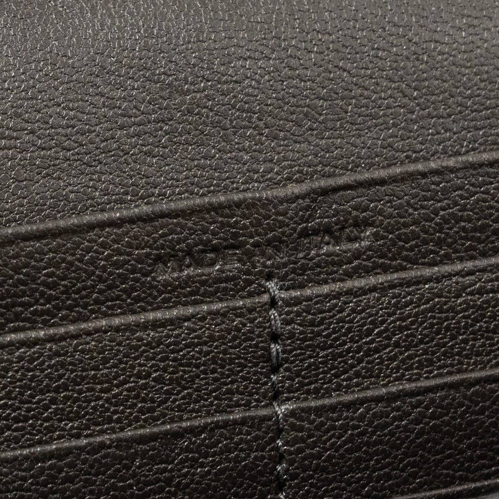 SAINT LAURENT/YSL ENVELOP CHAIN BAG CALFSKIN DARK GREY SHW