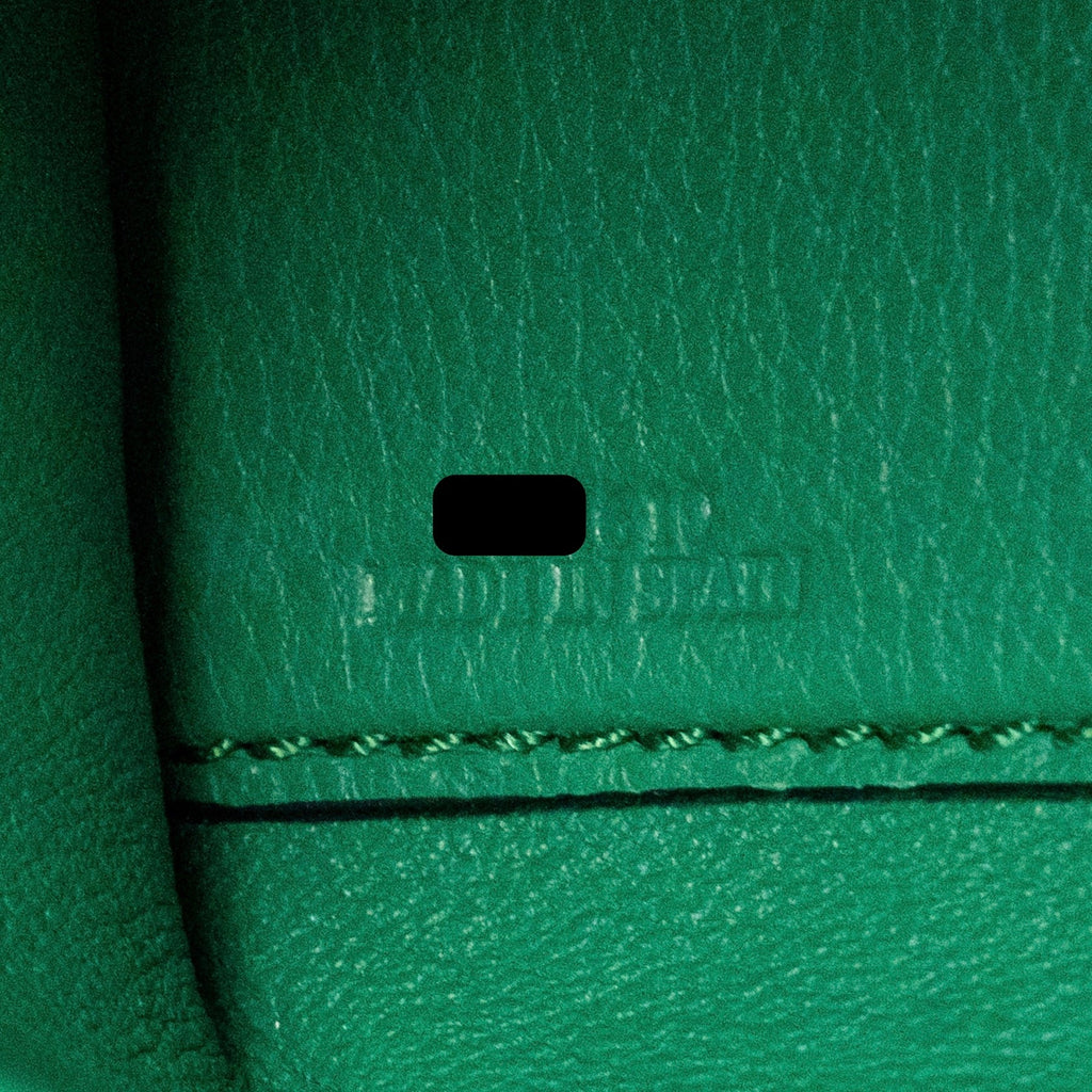 LOEWE AVENUE ANAGRAM CROSSBODY BAG EMBOSSED CALFSKIN GREEN GHW