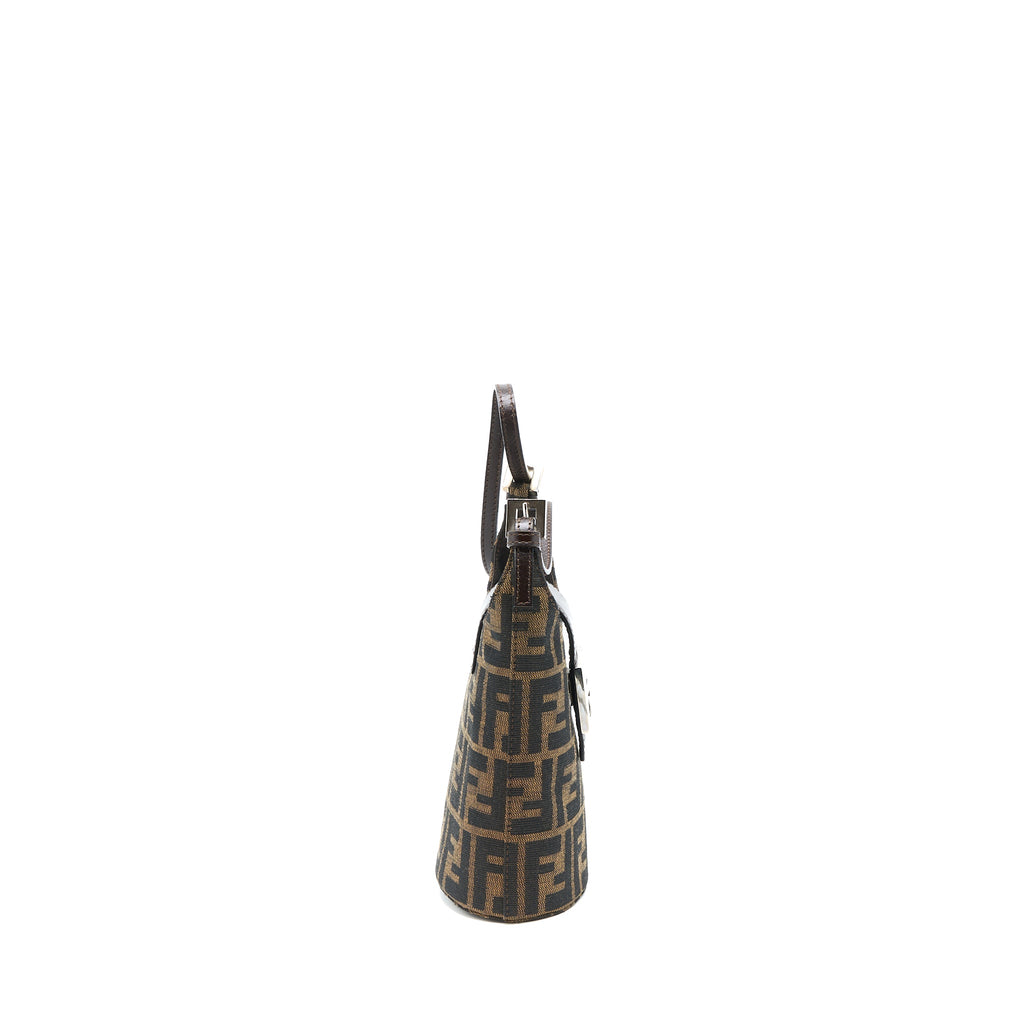 FENDI VINTAGE MINI BAG CANVAS/LEATHER FF JACQUARD SHW