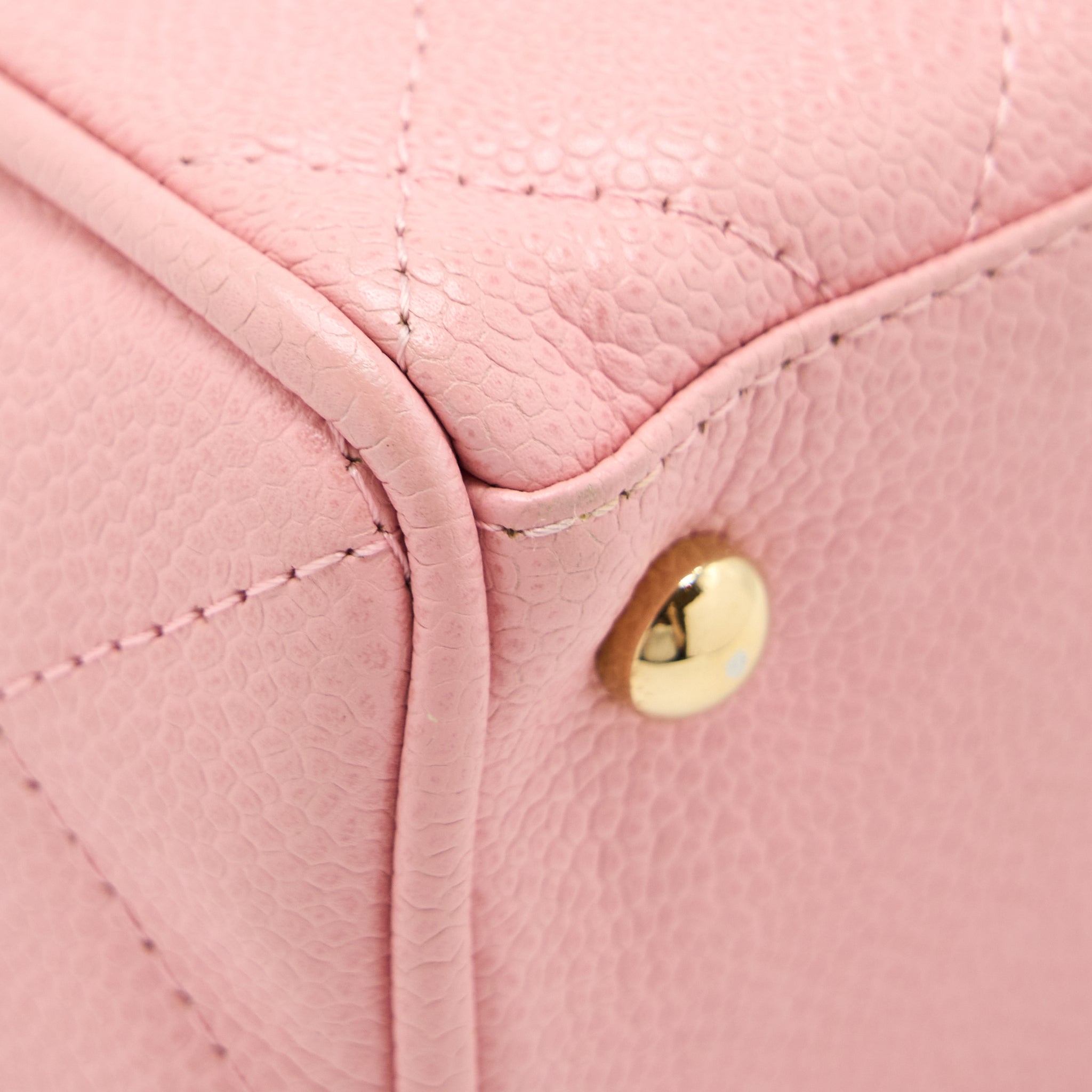 CHANEL VINTAGE BOWLING BAG CAVIAR LIGHT PINK LGHW