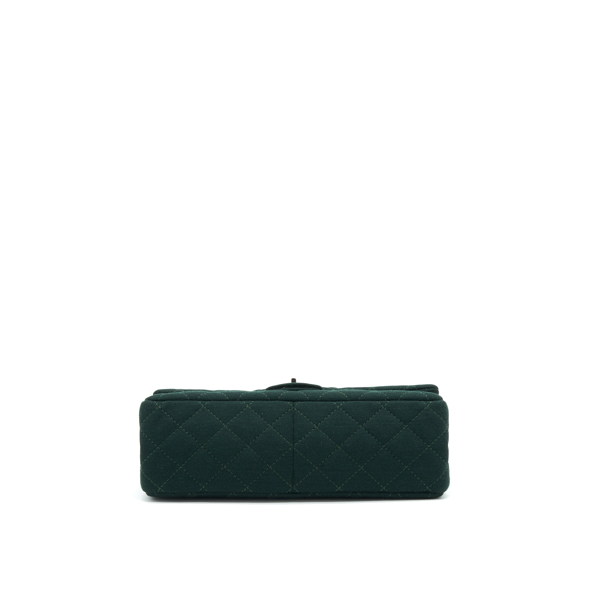 CHANEL REISSUE 2.55 226 FLAP BAG FABRIC DARK GREEN SHW