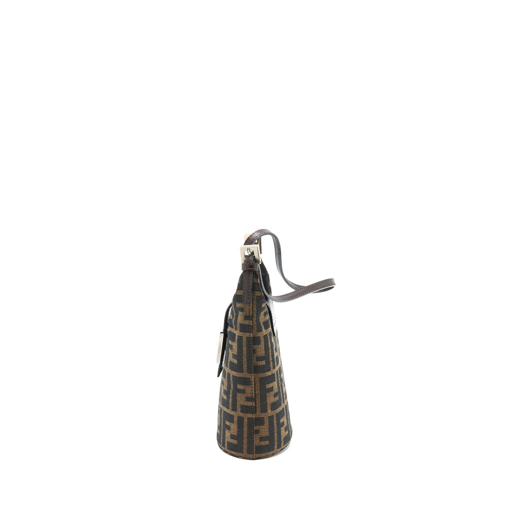 FENDI VINTAGE MINI BAG CANVAS/LEATHER FF JACQUARD SHW
