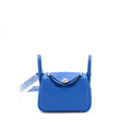 HERMES MINI LINDY SWIFT LEATHER BLUE FRANCE/ BLUE SAPHIR SHW