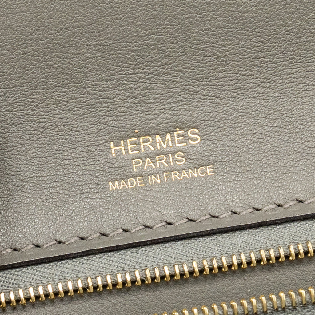 HERMES 2424 24/24-29 BAG TOGO/SWIFT GRIS MEYER GHW