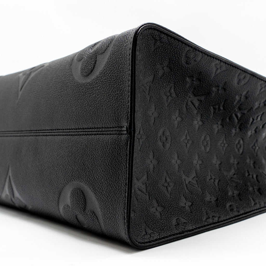 LOUIS VUITTON ONTHEGO GM MONOGRAM EMPREINTE LEATHER BLACK GHW