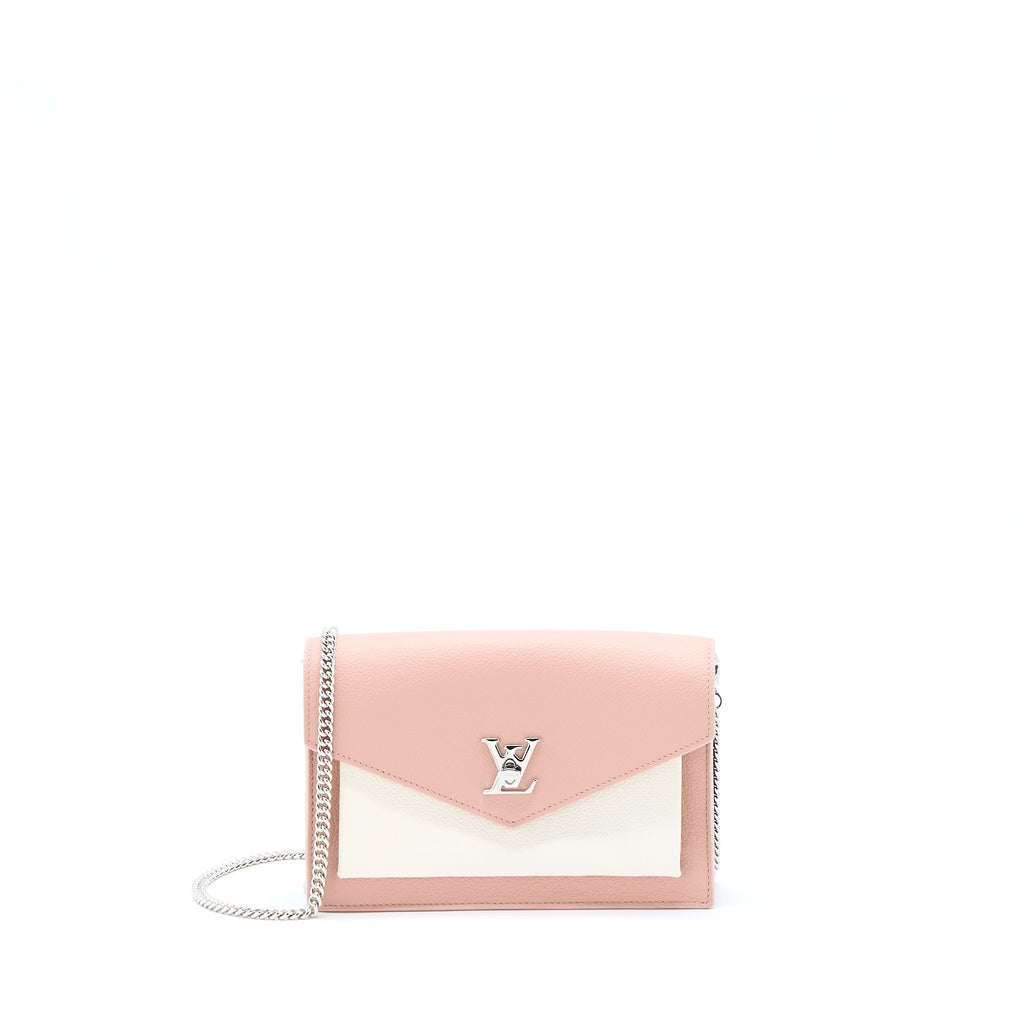 LOUIS VUITTON MYLOCKME CHAIN POCHETTE CALFSKIN PINK SHW