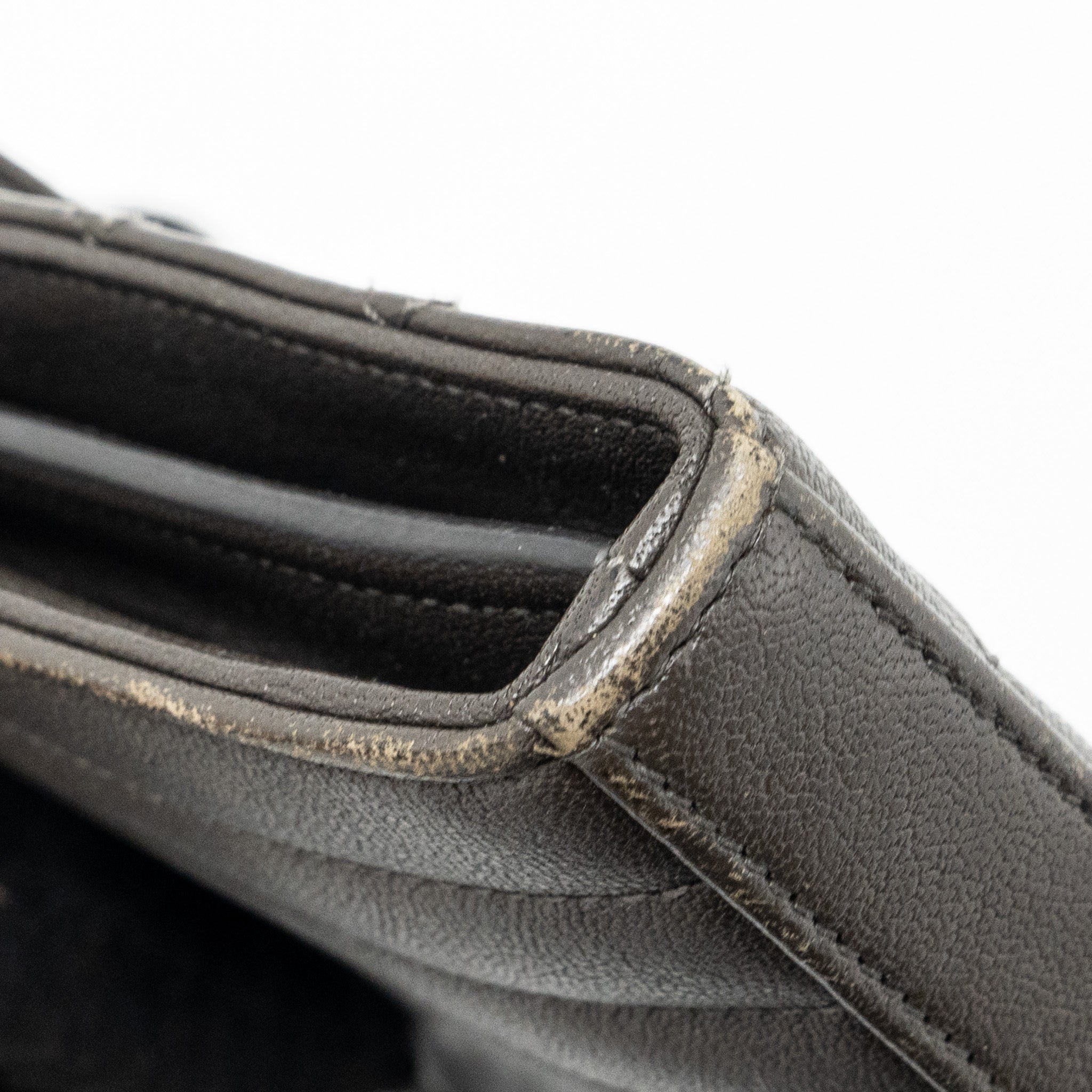 SAINT LAURENT/YSL ENVELOP CHAIN BAG CALFSKIN DARK GREY SHW