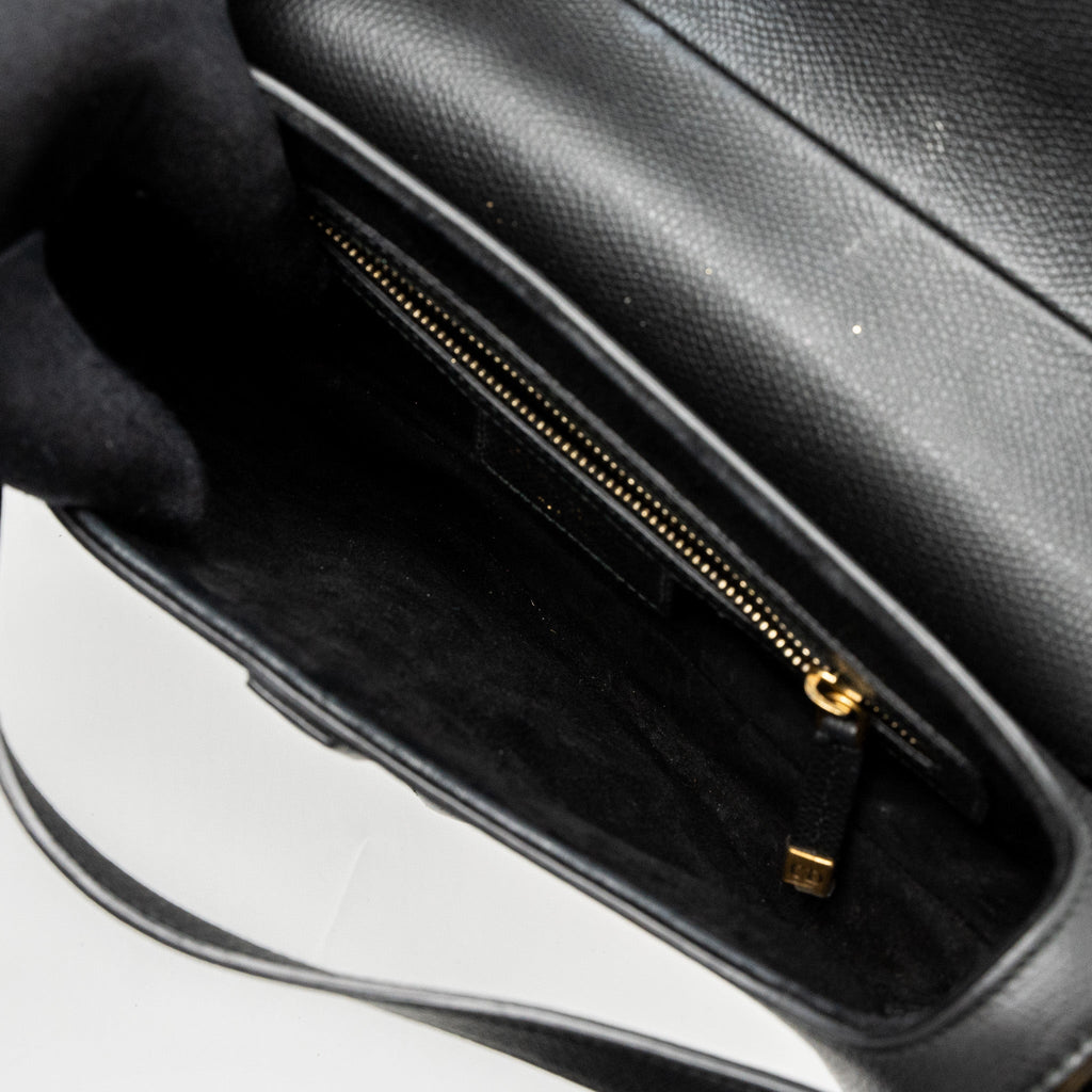 DIOR MEDIUM SADDLE BAG GRAINED CALFSKIN BLACK GWH