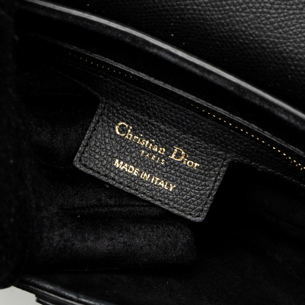 DIOR MEDIUM SADDLE BAG GRAINED CALFSKIN BLACK GWH