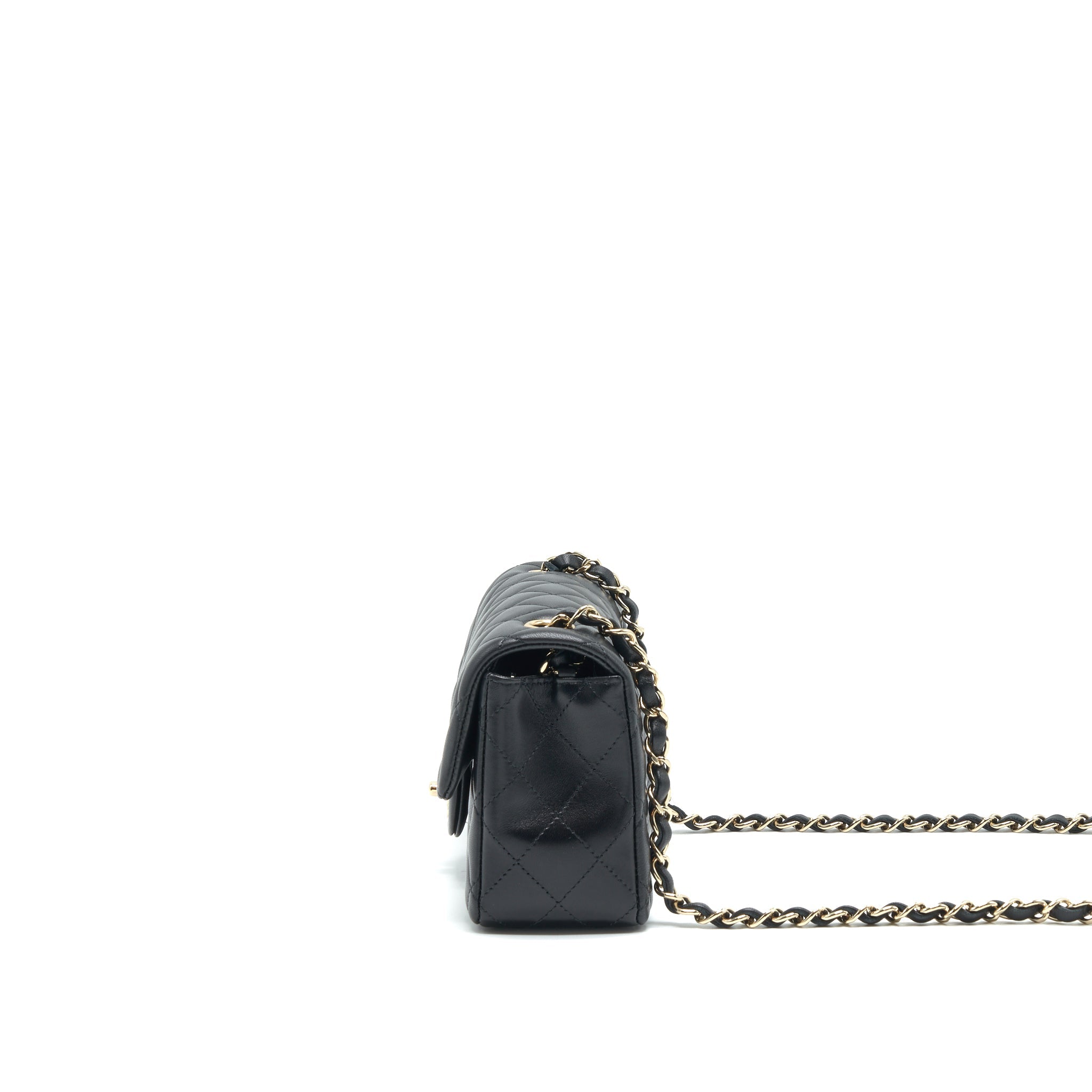 CHANEL MINI RECTANGULAR FLAP BAG LAMBSKIN LGHW(MICROCHIP)