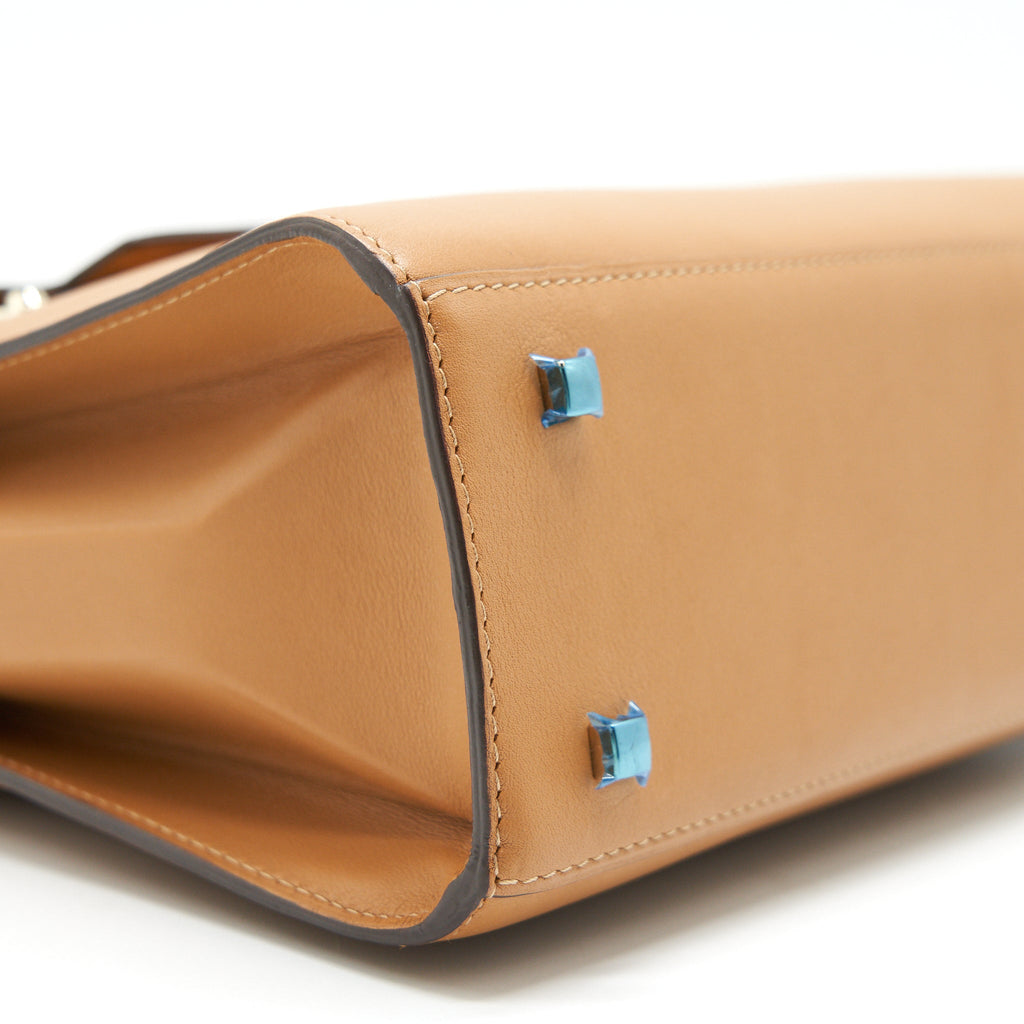 DELVAUX TEMPETE TOTE BAG CARAMEL WITH LGHW