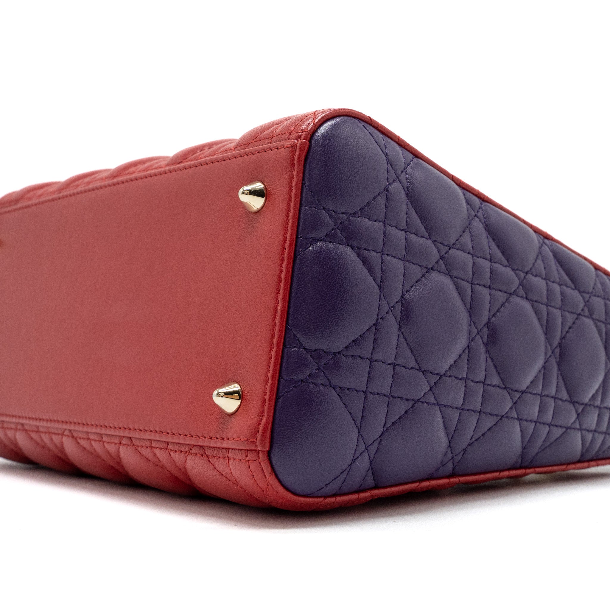 DIOR MEDIUM LADY DIOR BAG LAMBSKIN RED/MULTICOLOUR LGHW