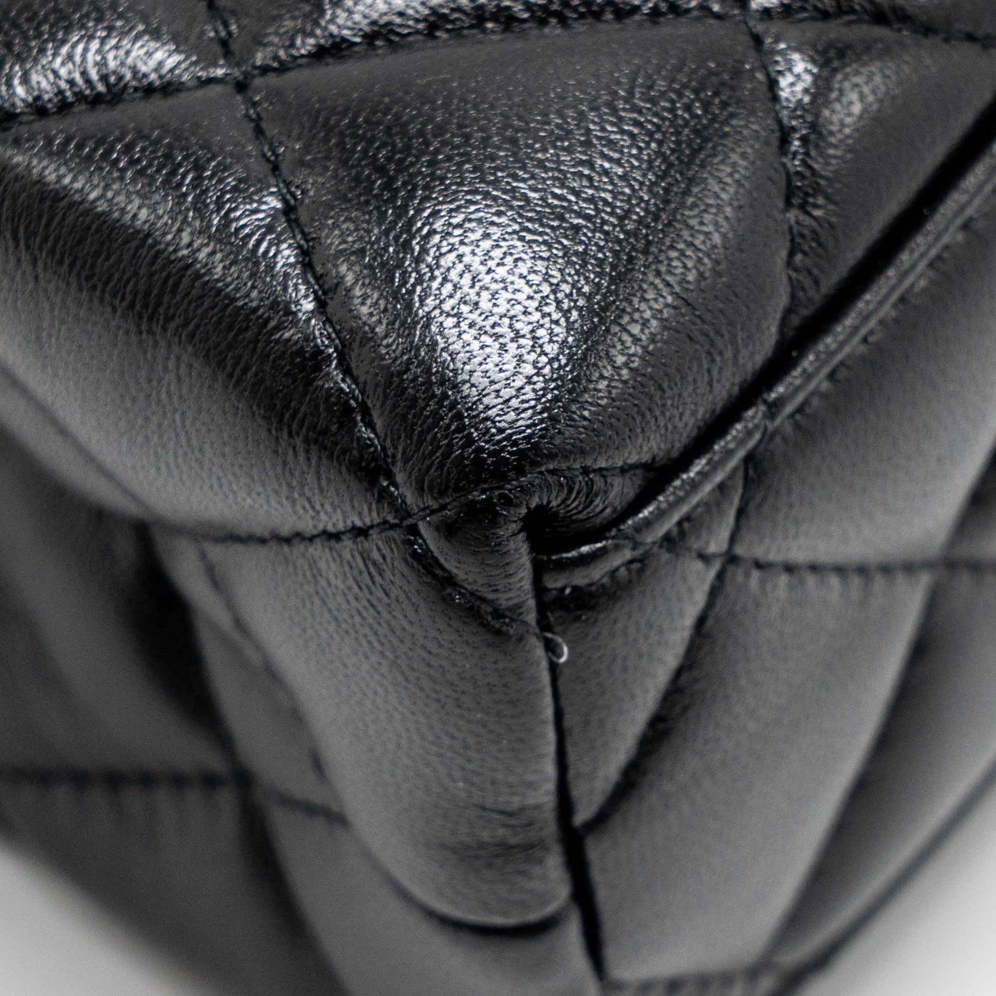 CHANEL 25A MINI KELLY SHOPPING TOTE BAG LAMBSKIN BLACK GHW (MICROCHIP)