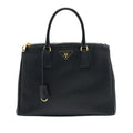 PRADA SAFFIANO LARGE TOTE BAG BLACK GHW