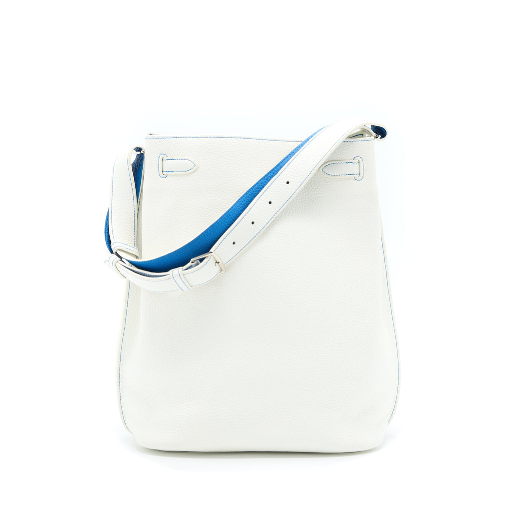 HERMES SO KELLY 26 BLANC/BLUE SHW