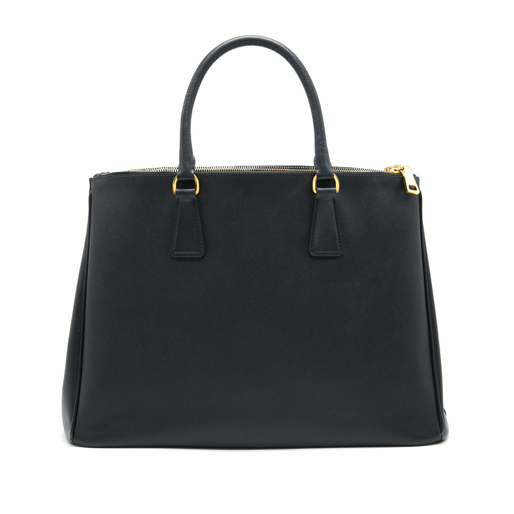 PRADA SAFFIANO LARGE TOTE BAG BLACK GHW