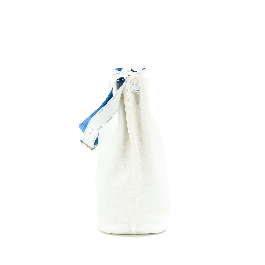 HERMES SO KELLY 26 BLANC/BLUE SHW