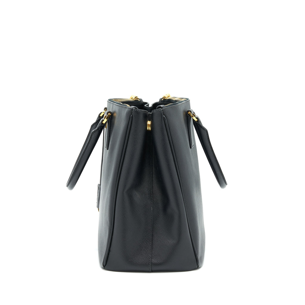 PRADA SAFFIANO LARGE TOTE BAG BLACK GHW