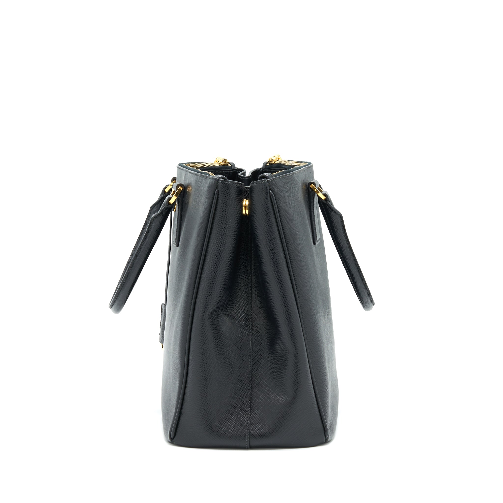 PRADA SAFFIANO LARGE TOTE BAG BLACK GHW