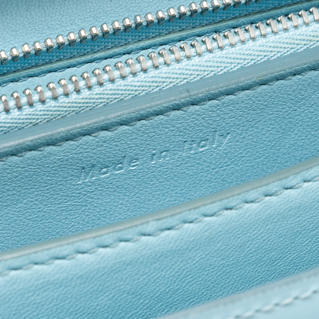 CELINE MEDIUM CLASSIC BOX BAG CALFSKIN LIGHT BLUE SHW
