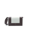 CELINE FRAME SHOULDER BAG GREY/ BURGUNDY