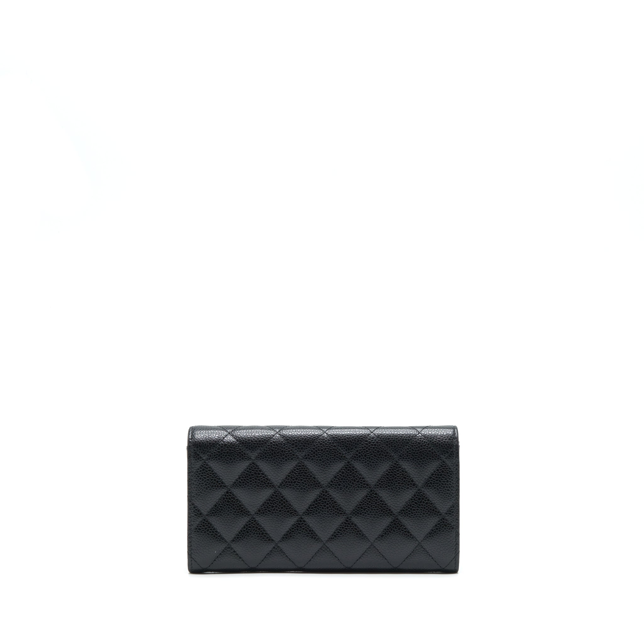 CHANEL CLASSIC FLAP LONG WALLET CAVIAR BLACK GHW