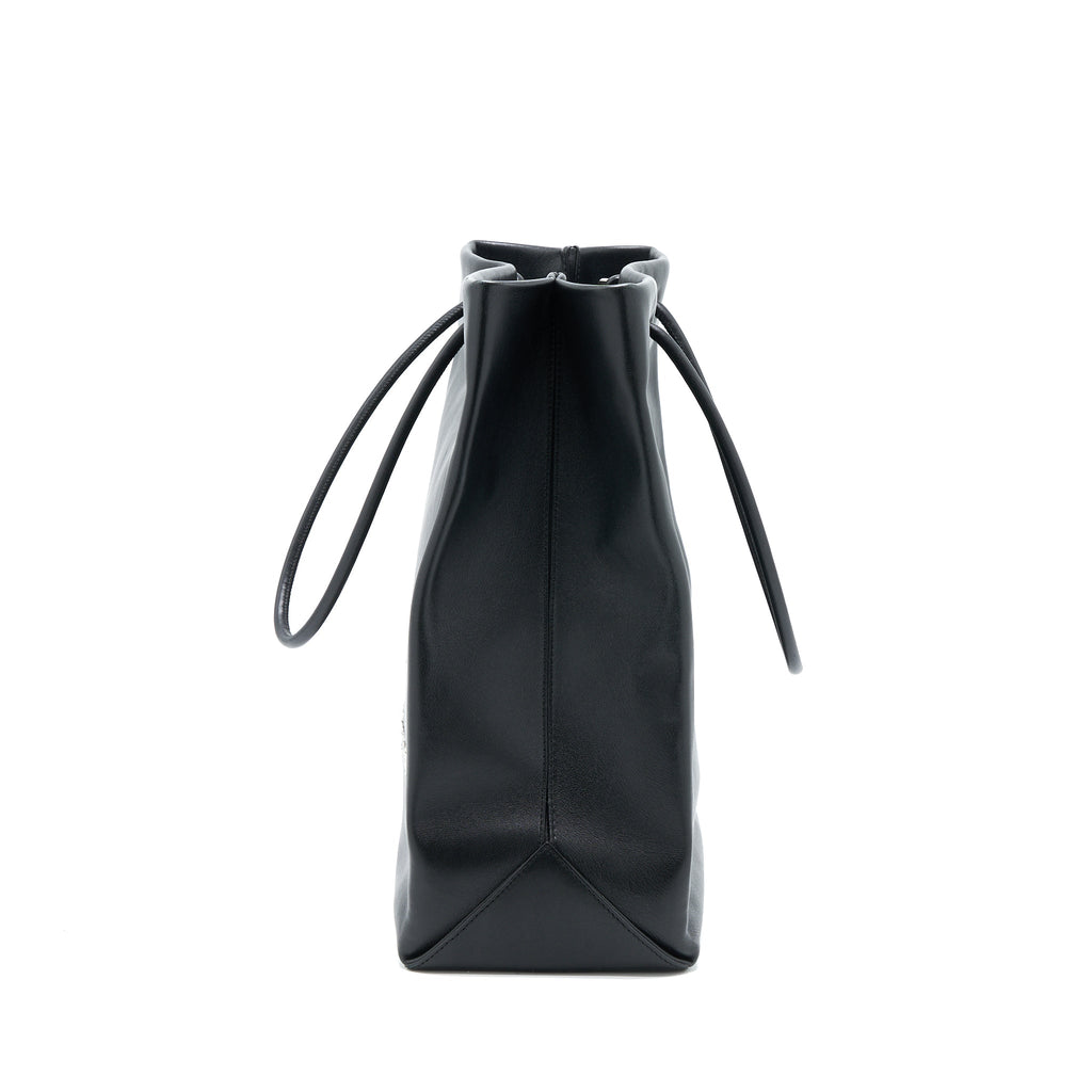 CHANEL VINTAGE CAMBON TOTE BAG CALFSKIN BLACK SHW