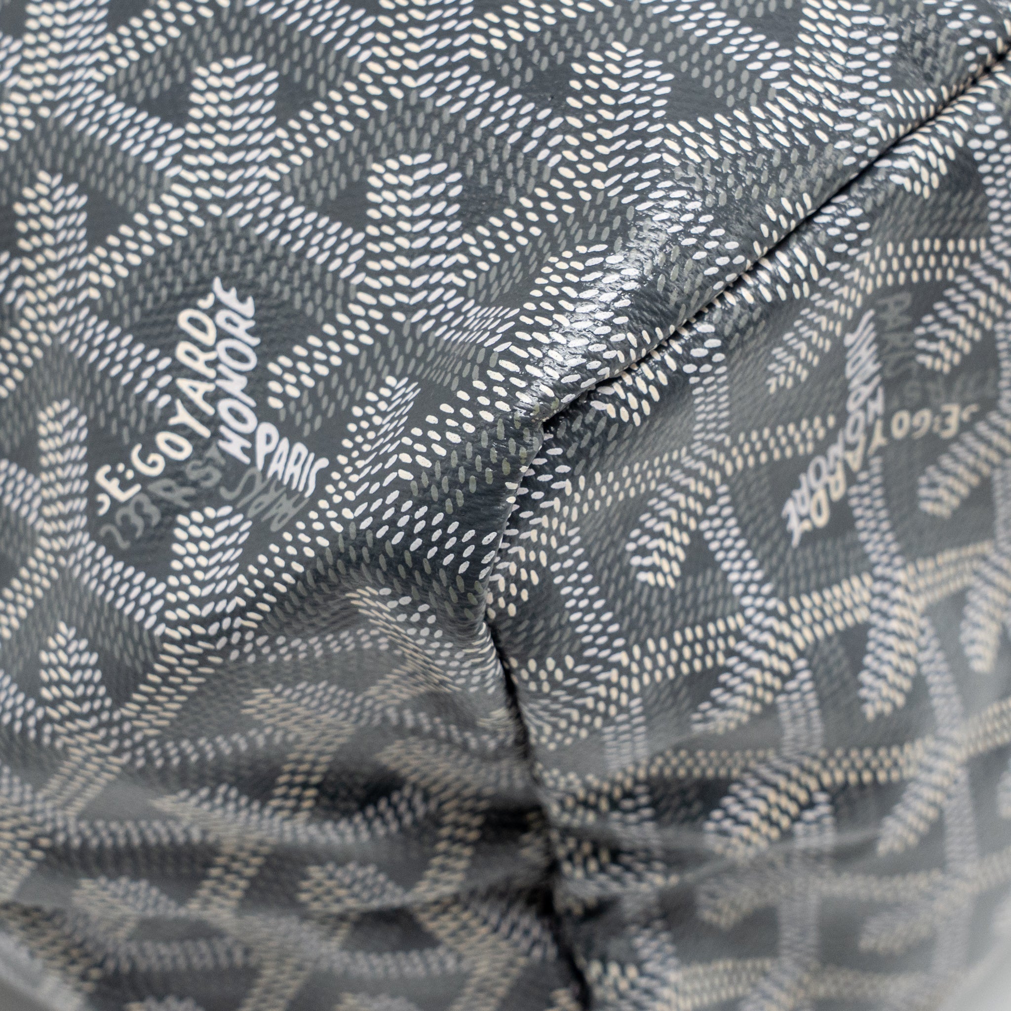 GOYARD SAINT LOUIS PM TOTE GOYARDINE CANVAS/CALFSKIN GREY SHW