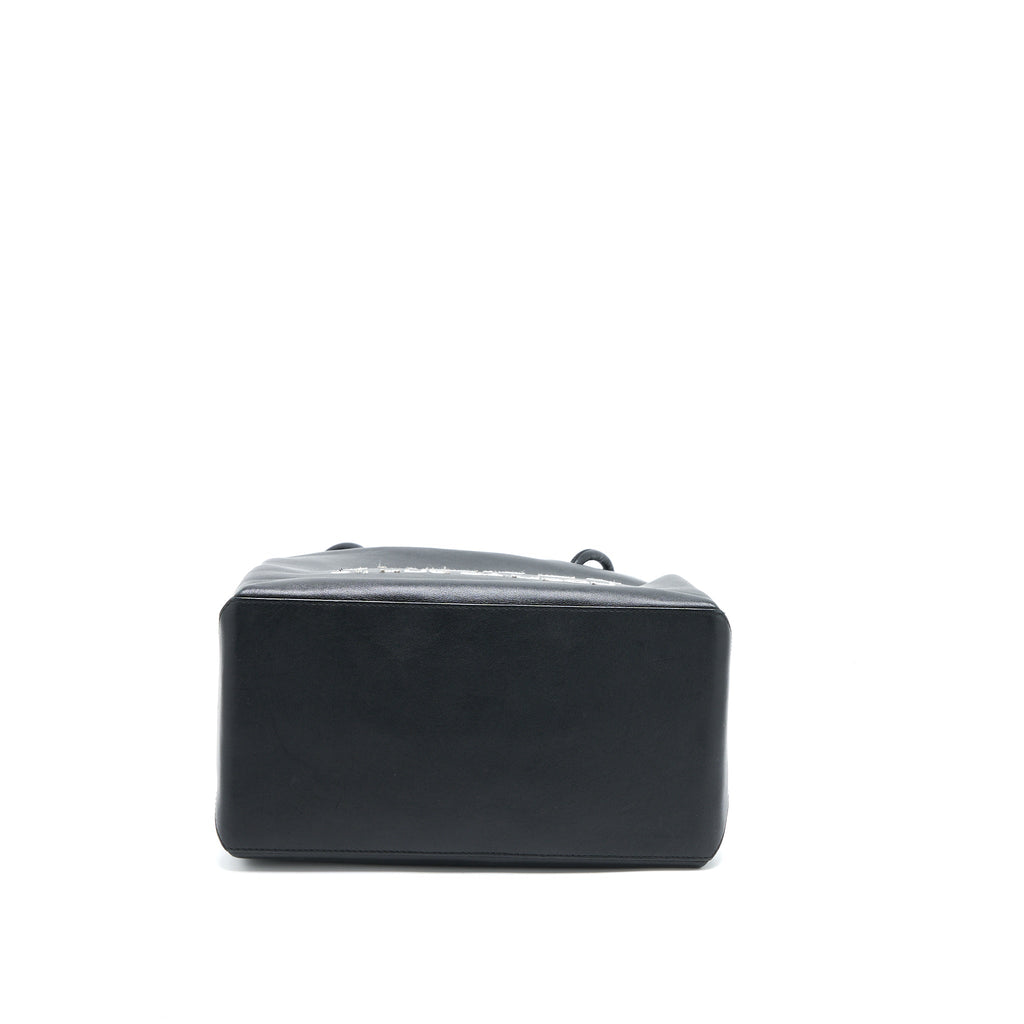 CHANEL VINTAGE CAMBON TOTE BAG CALFSKIN BLACK SHW