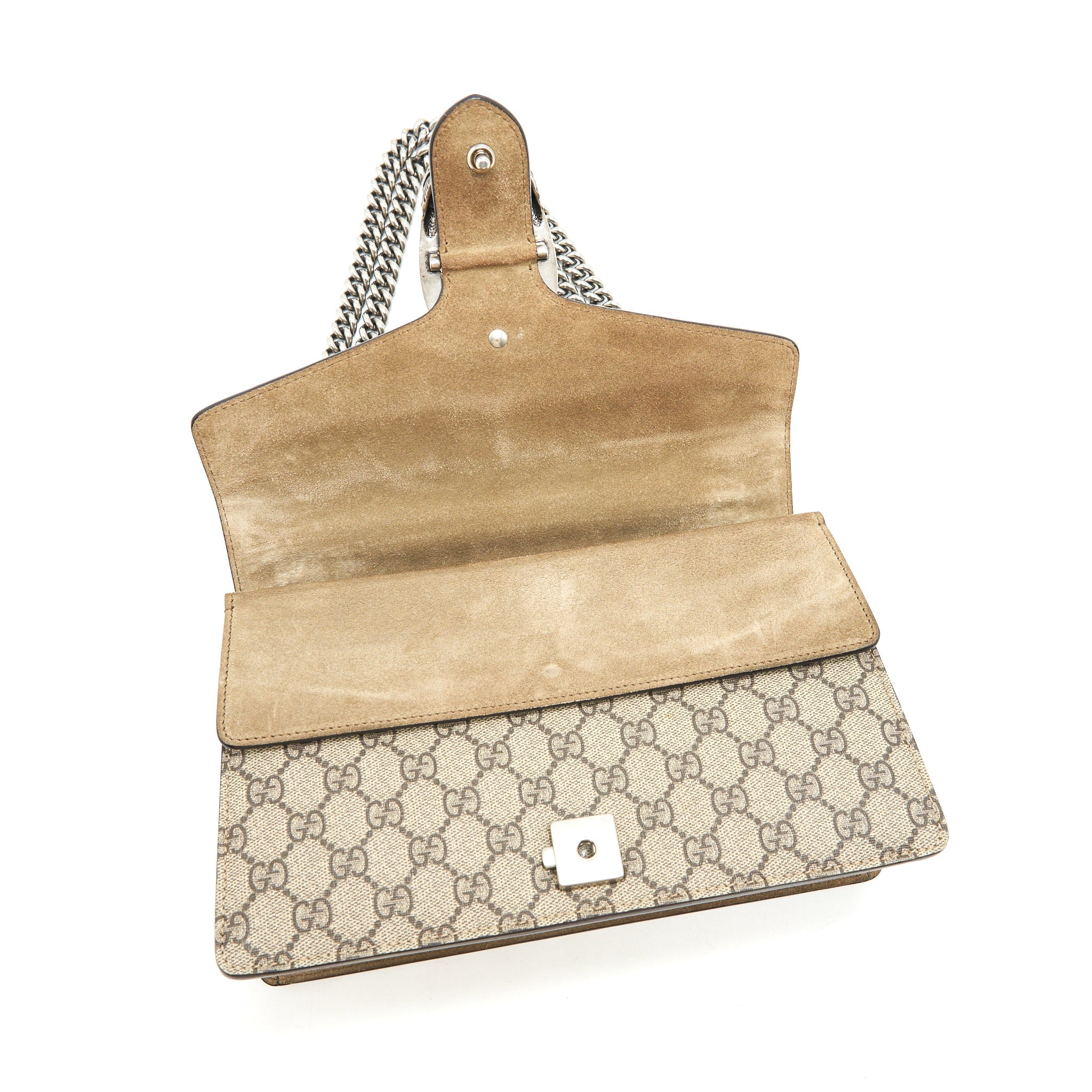 GUCCI SMALL DIONYSUS BAG GG SUPREME CANVAS WITH BEIGE COLOUR