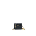 CHANEL PEARL CRUSH MINI BELT COINS PURSE/ CARD HOLDER BLACK GHW