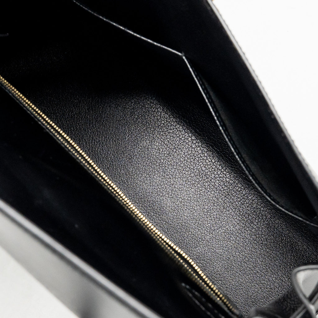 HERMES KELLY 32 BOX BLACK GHW