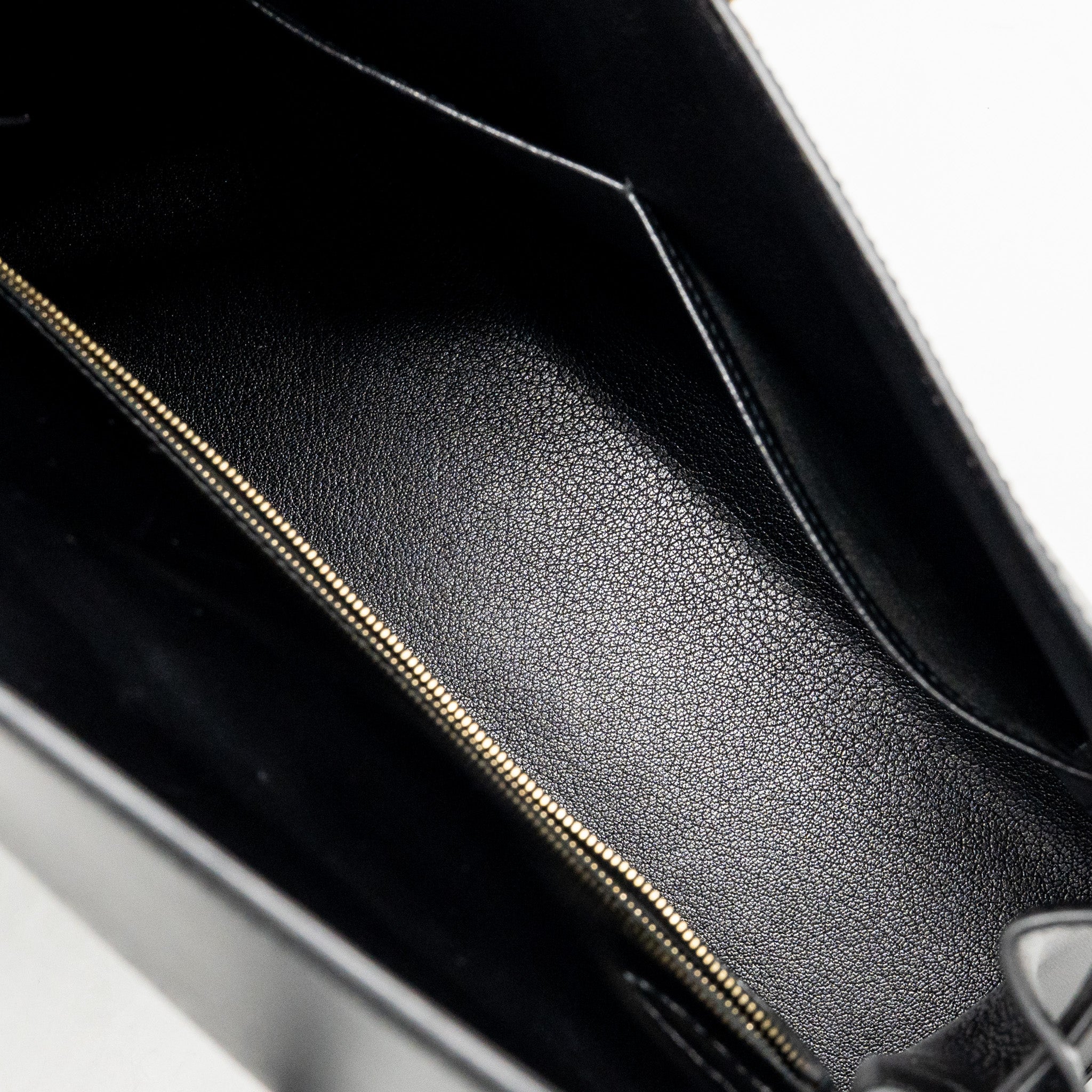 HERMES KELLY 32 BOX BLACK GHW
