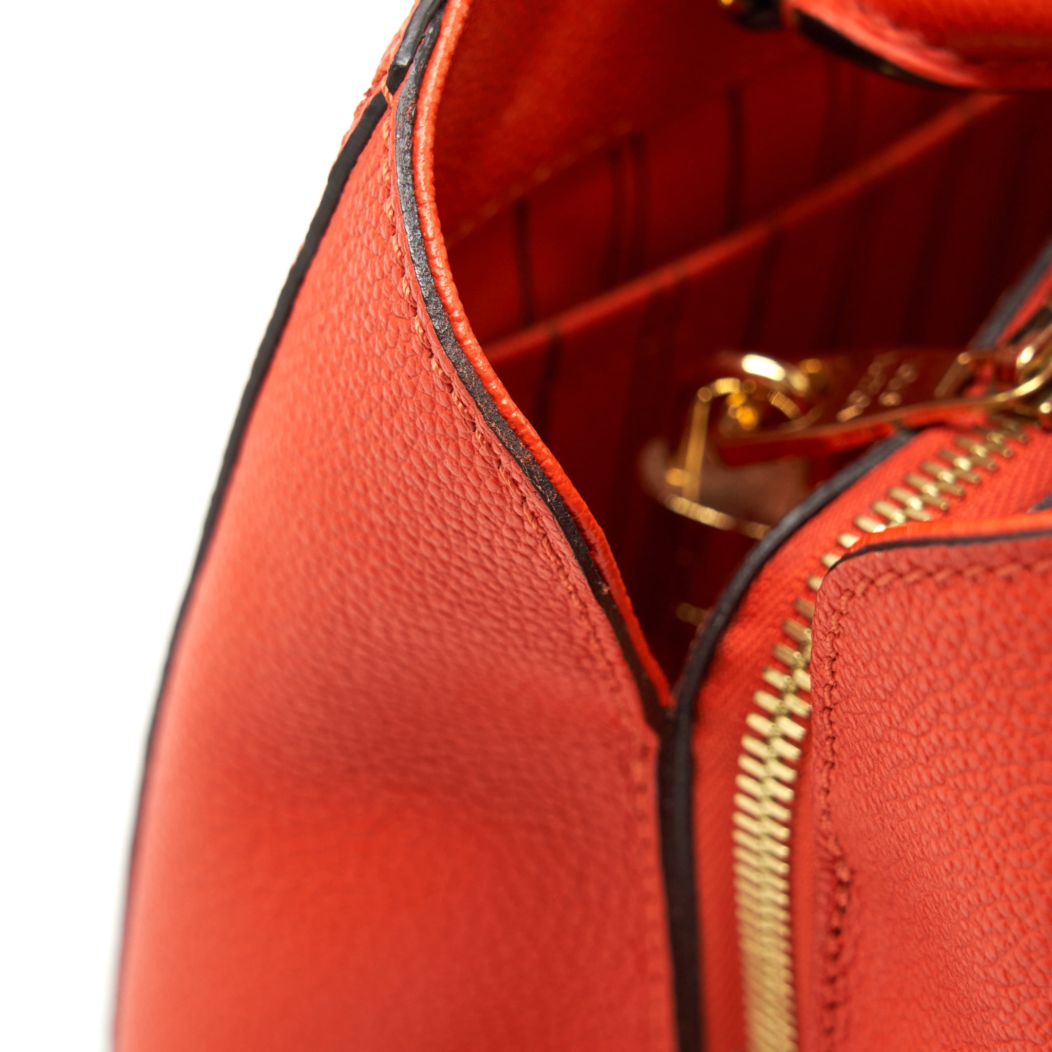 LOUIS VUITTON MONTAIGNE MM ORANGE MONOGRAM EMPREINTE YEAR 2015