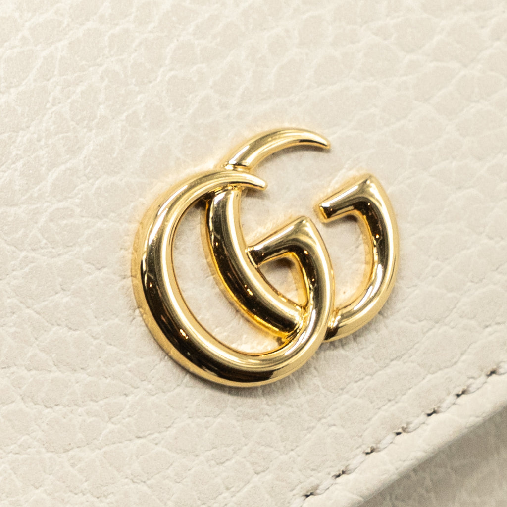 GUCCI OPHIDIA KEY CASE CALFSKIN WHITE GHW