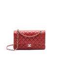 CHANEL MEDIUM CLASSIC DOUBLE FLAP CAVIAR RED SHW