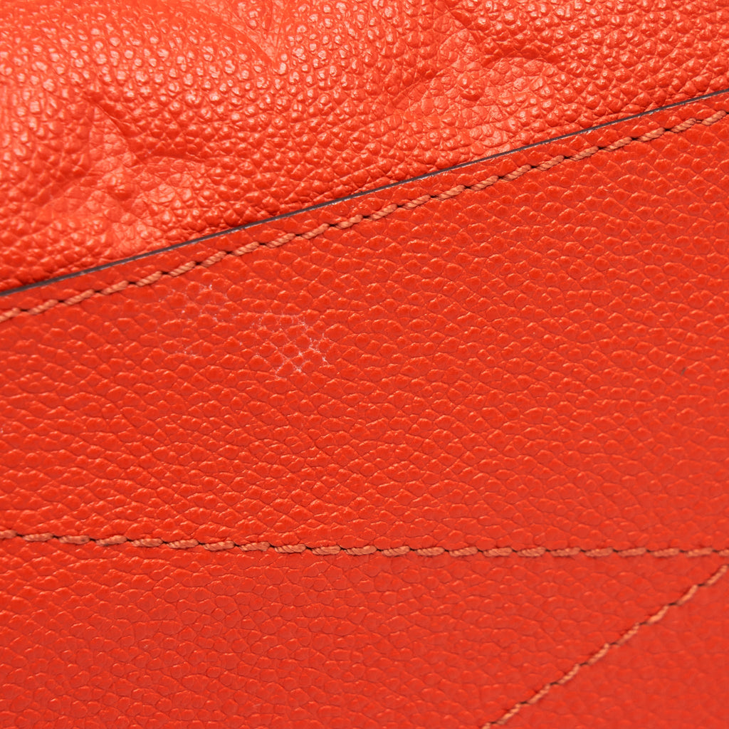 LOUIS VUITTON MONTAIGNE MM ORANGE MONOGRAM EMPREINTE YEAR 2015