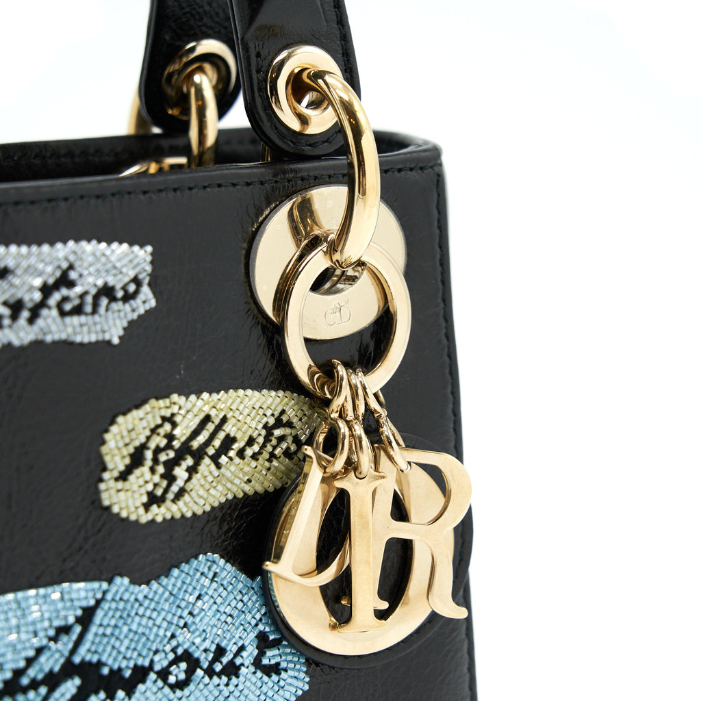 DIOR MINI LADY DIOR LIMITED EDITION BLACK LGHW