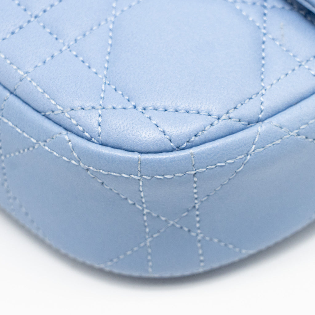 DIOR MISS DIOR CROSSBODY BAG LAMBSKIN LIGHT BLUE SHW
