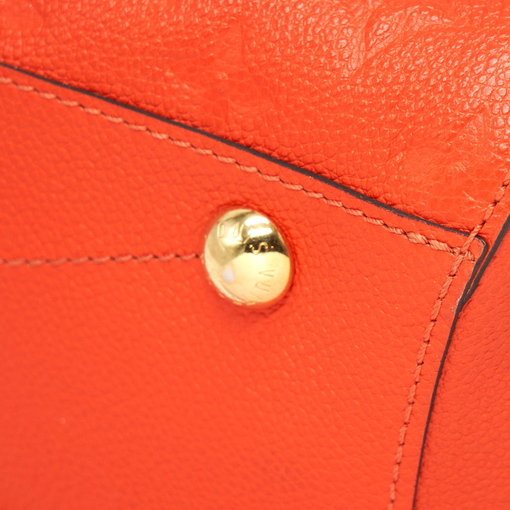 LOUIS VUITTON MONTAIGNE MM ORANGE MONOGRAM EMPREINTE YEAR 2015
