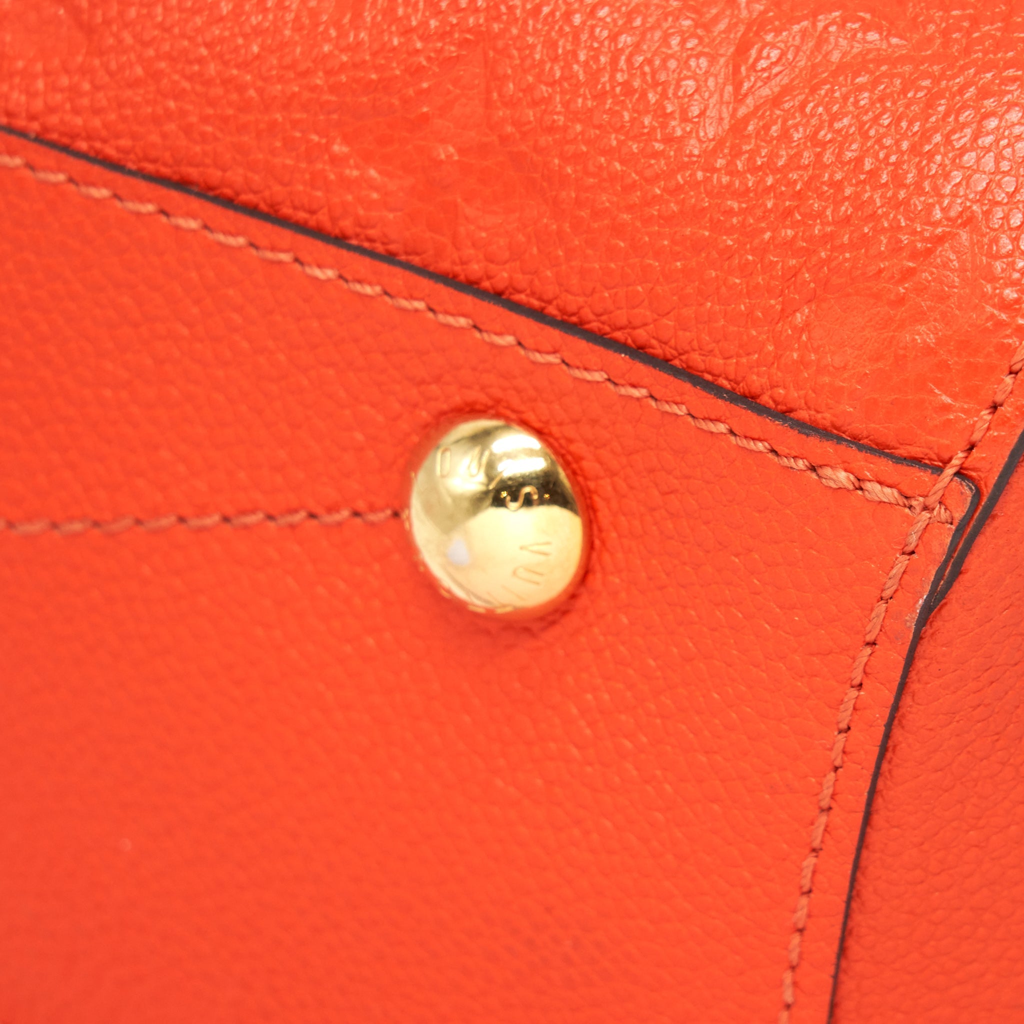 LOUIS VUITTON MONTAIGNE MM ORANGE MONOGRAM EMPREINTE YEAR 2015