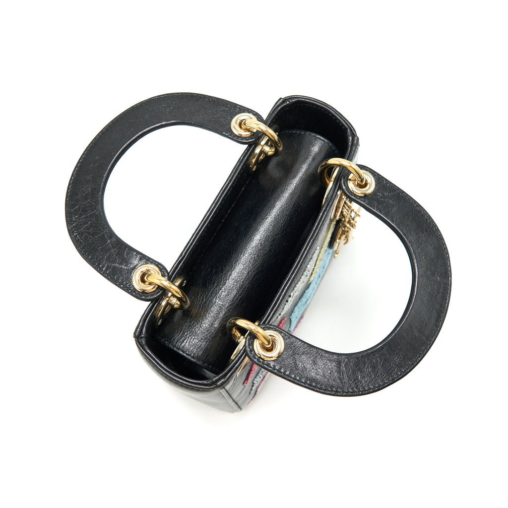DIOR MINI LADY DIOR LIMITED EDITION BLACK LGHW