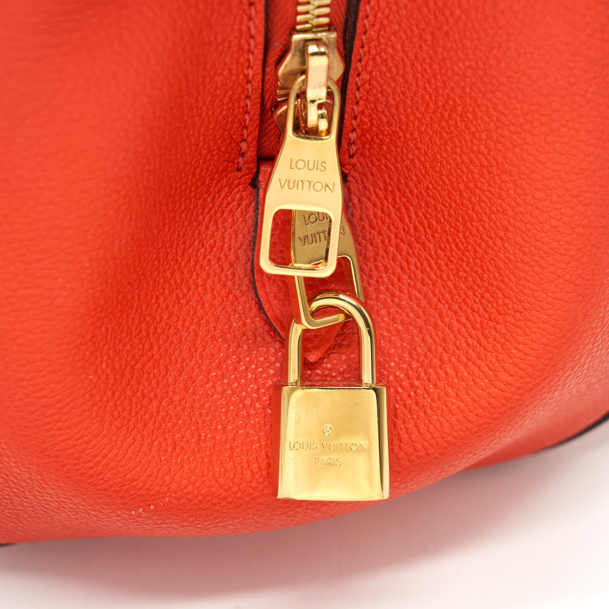 LOUIS VUITTON MONTAIGNE MM ORANGE MONOGRAM EMPREINTE YEAR 2015