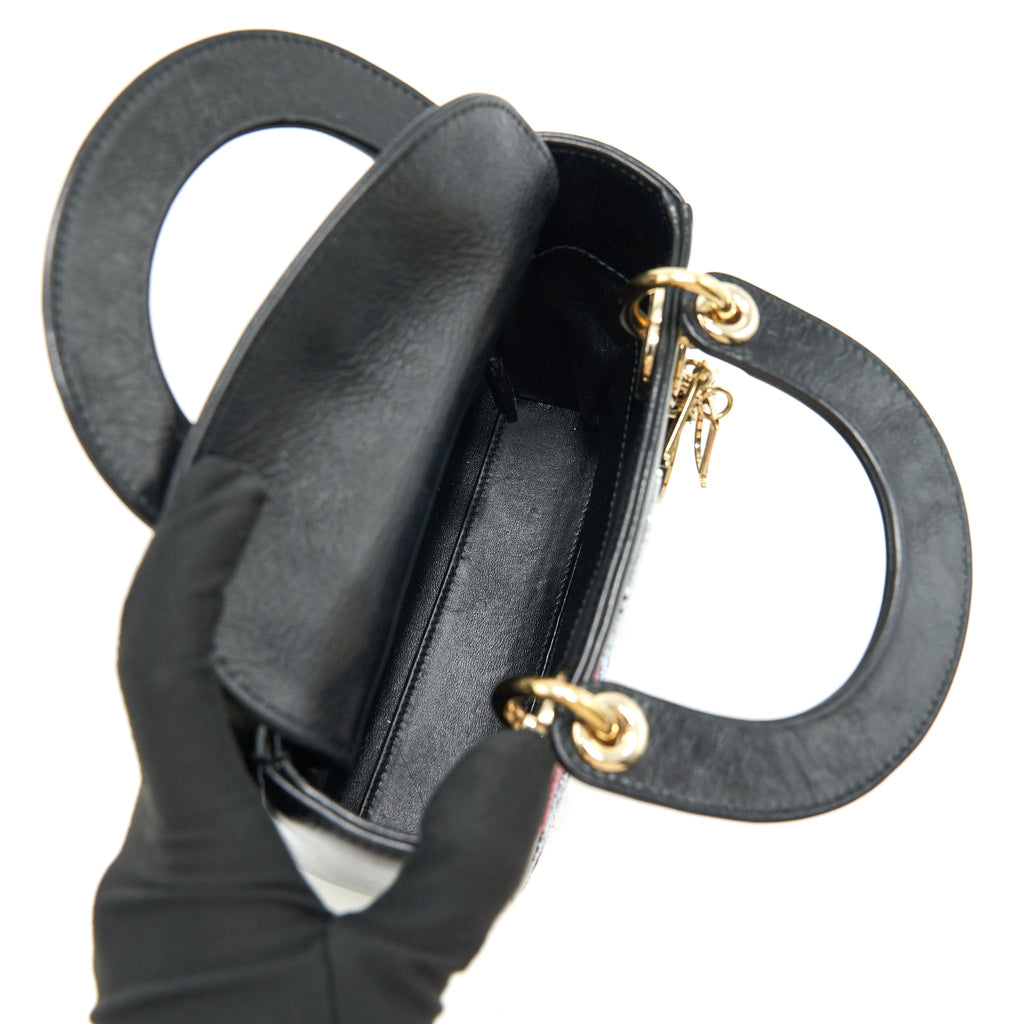 DIOR MINI LADY DIOR LIMITED EDITION BLACK LGHW