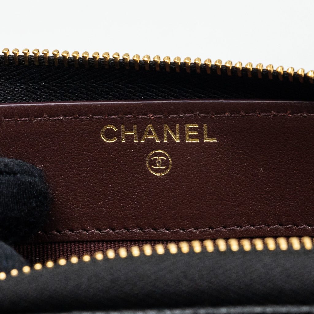 CHANEL CLASSIC LONG ZIPPED WALLET CAVIAR BLACK GHW (MICROCHIP)